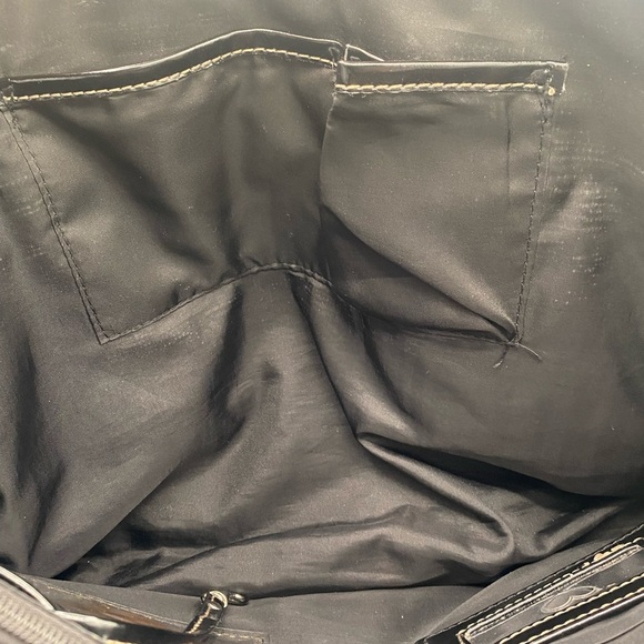 Giani Bernini black leather Laptop Work Bag Tote Briefcase Organizer - Picture 7 of 9